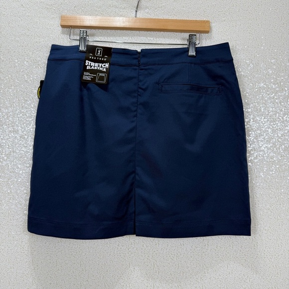 PGA Tour Navy Blue Golf Skort Size 10 Stretch Moisture Wicking UPF 50 - Picture 2 of 11